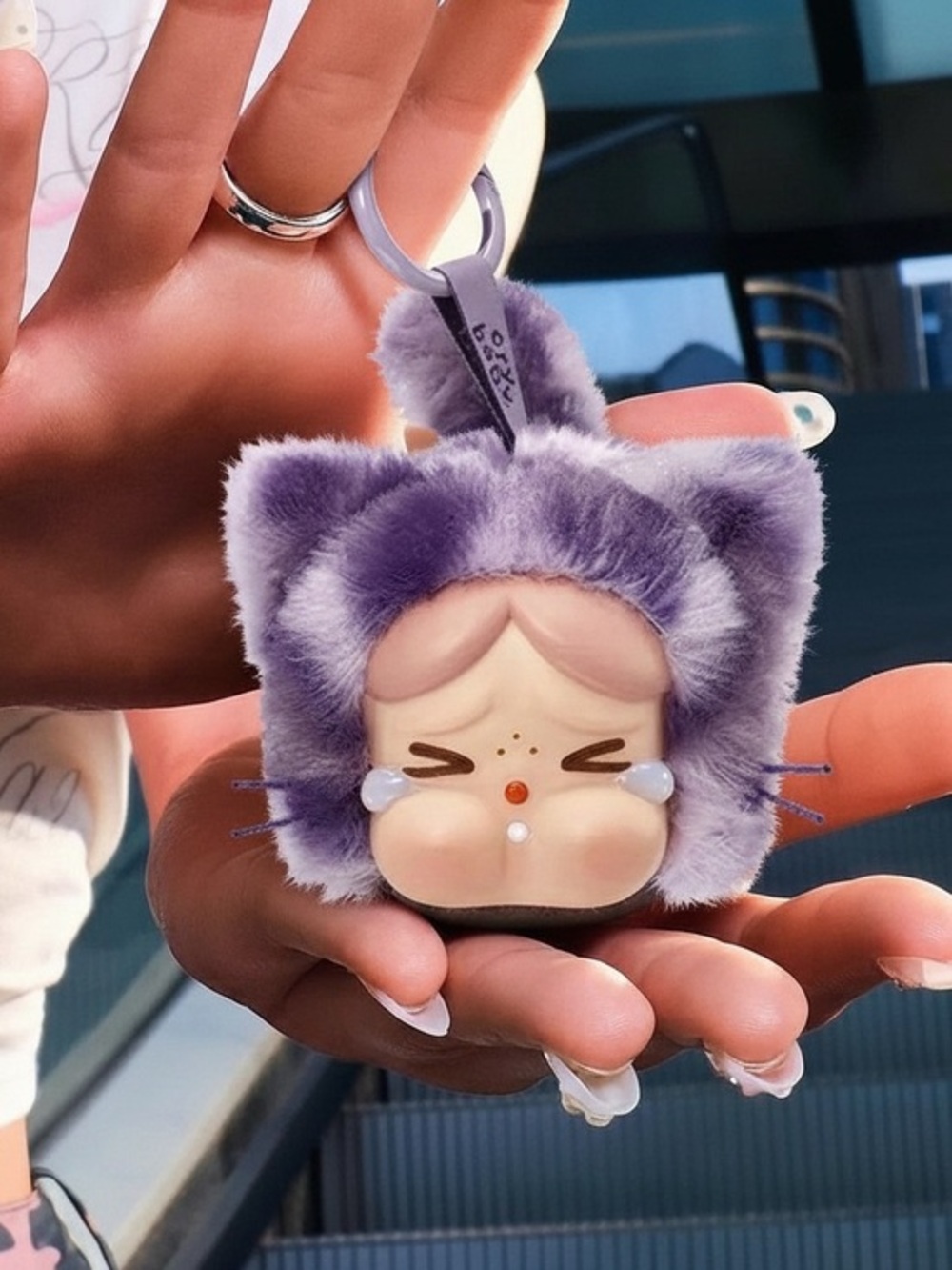POP MART CRYBABY Wild But Cutie Neon Cutie Plush Keychain